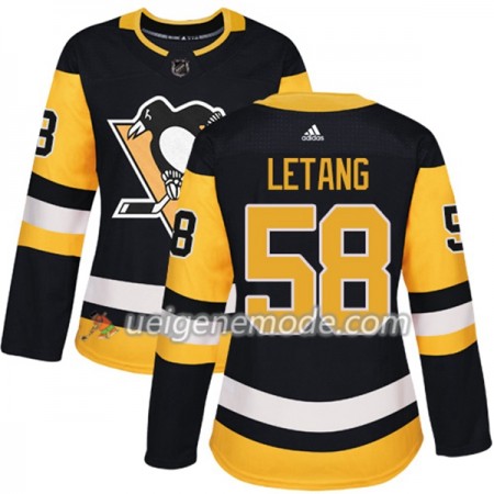 Dame Eishockey Pittsburgh Penguins Trikot Kris Letang 58 Adidas 2017-2018 Schwarz Authentic